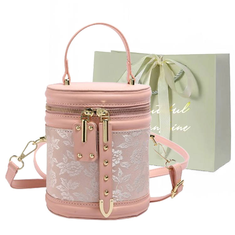 JIANGLIDA Pu Bucket Bag, Shoulder Bag, Crossbody Bag, Handbag Regular Women's White/Black/Pink