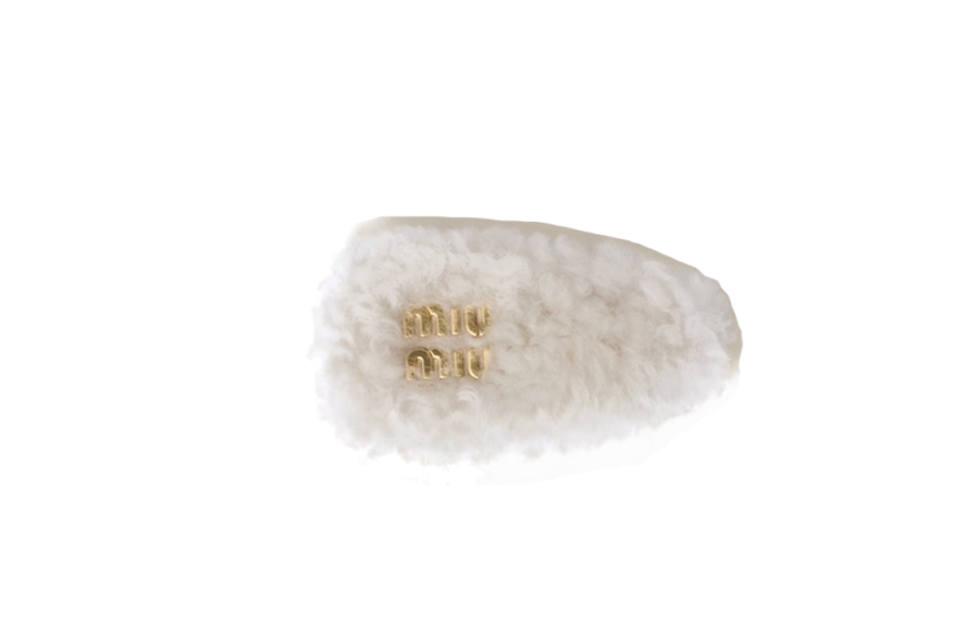 MIU MIU Logo-lettering Woven Hair Clip