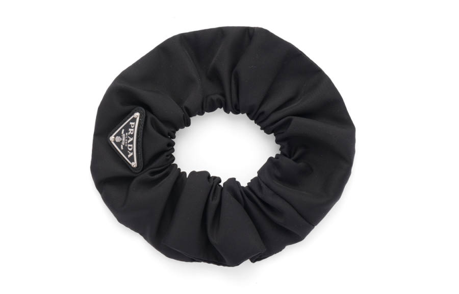 PRADA 【Previous Season】triangle-logo scrunchie