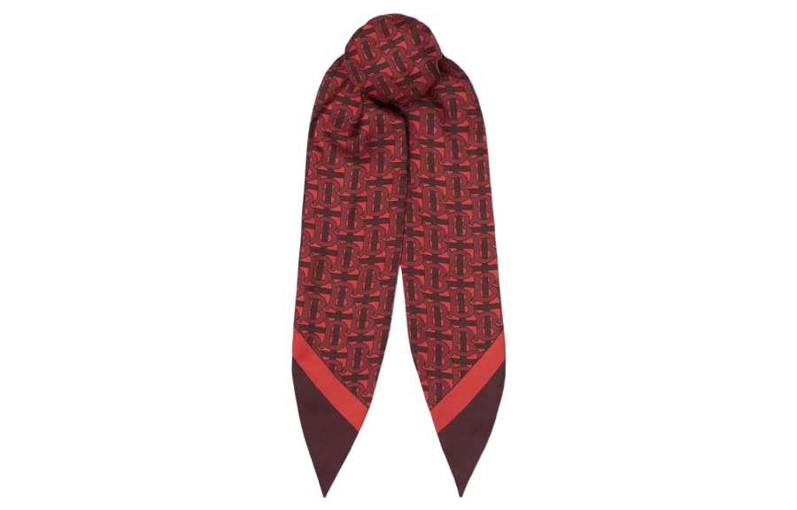 Burberry Silk Hair Band Women's Red