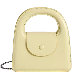NOMK Pu Shoulder Bag, Handbag Small Women's Yellow, White