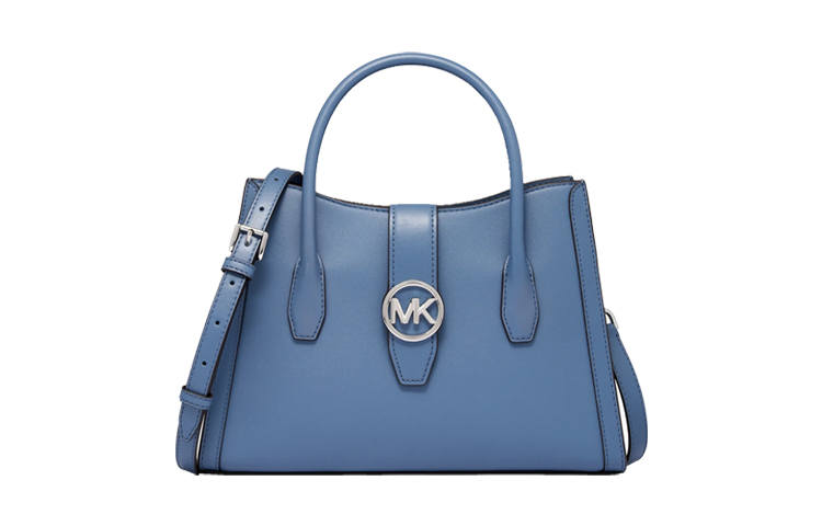 MICHAEL KORS Gabby Artificial Leather Shoulder Bag, Crossbody Bag, Handbag Medium Women's Black/Milk White/Blue
