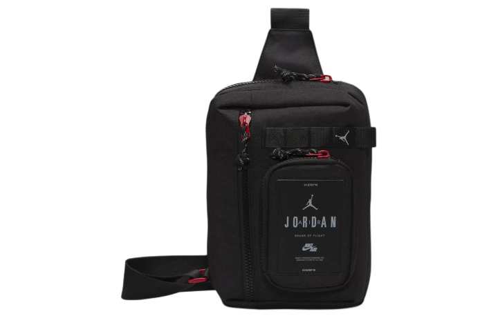Jordan Jordan Polyester Sling Bag, Shoulder Bag, Crossbody Bag Regular Unisex Black