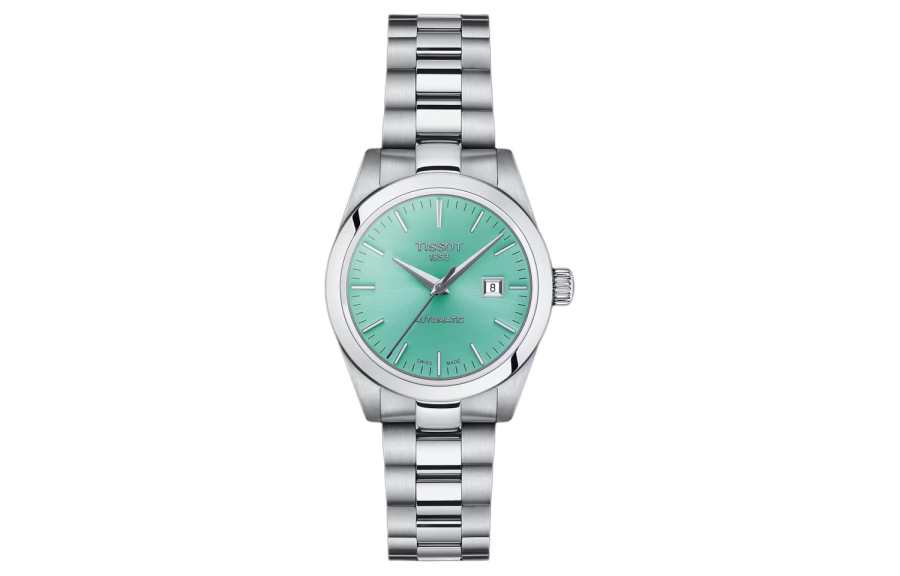 TISSOT Automatic Mechanical Movement 100m Waterproof Women's Watch 29.3mm Green Dial Stainless Steel Case