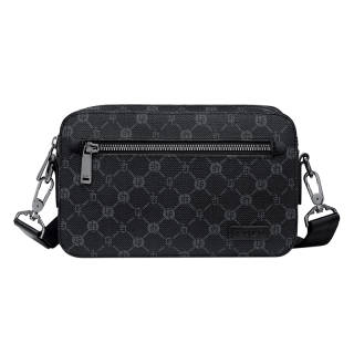 GOLF PVC/Synthetic Leather Shoulder Bag Regular Men's Gray & Black