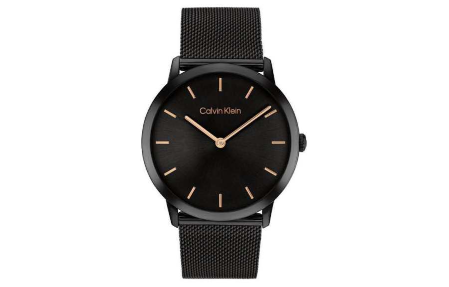 CALVIN KLEIN Wrist Watches Quartz Movement Steel Strap 37.5mm Black Dial Unisex 30m Water Resistant