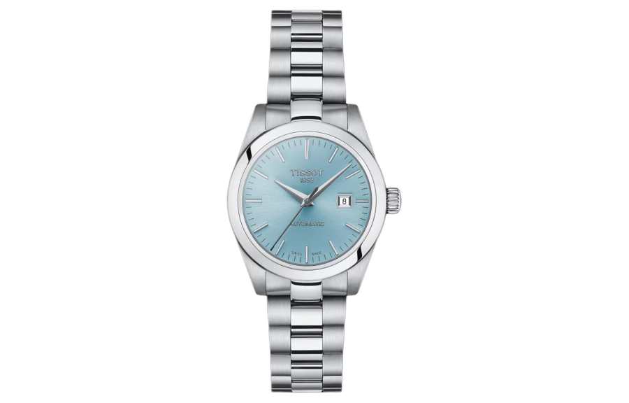 TISSOT Automatic Mechanical Movement 100m Waterproof Women's Watch 29.3mm Blue Dial Stainless Steel Case