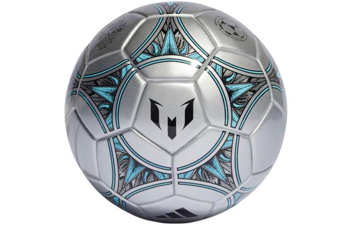 Adidas Adidas Mini Soccer Ball TPU Unisex Metallic Silver No. 1 Black Blessing Blue