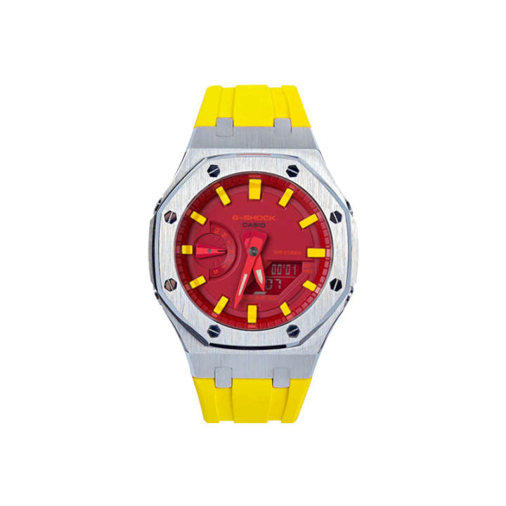 CASIO CASIO Unisex Liquid Crystal/Analog Dual Display Series 48.5mm Red Watch