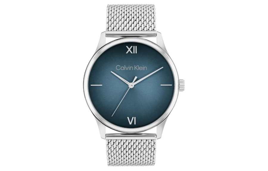 Calvin Klein CK/Calvin Klein Wrist Watches Quartz Movement Steel Strap 43mm Blue Dial Men's Watches