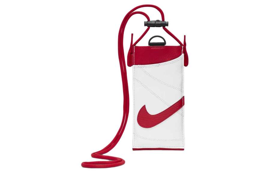 Nike Nike Nylon Spell PU One Shoulder Crossbody Cell Phone Pouch Unisex Red