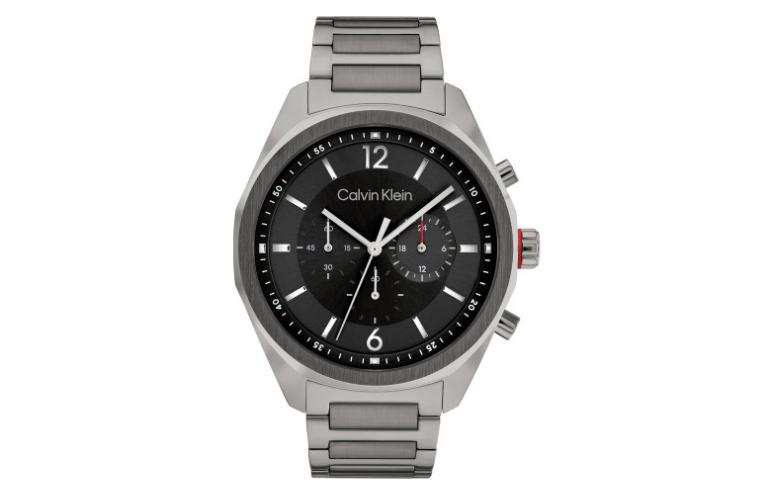 CALVIN KLEIN Wrist Watches Quartz Movement Stainless Steel Watchband 45mm Gray Dial Men's Watches 30m Water Resistant