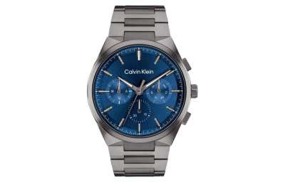 Calvin Klein CK/Calvin Klein Wrist Watches Quartz Movement Steel Strap 44mm Blue Dial Men's Watches 30m Water Resistant