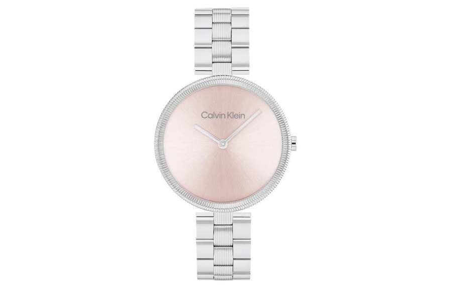 Calvin Klein CK/Calvin Klein Wrist Watches Quartz Movement Steel Strap 32mm Pink Watch Dial Women's Watch 30m Water Resistant