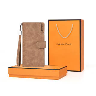 MashaLanti PU Material Clutch Coin Purse Card Holder, Wallet Men's Coffee