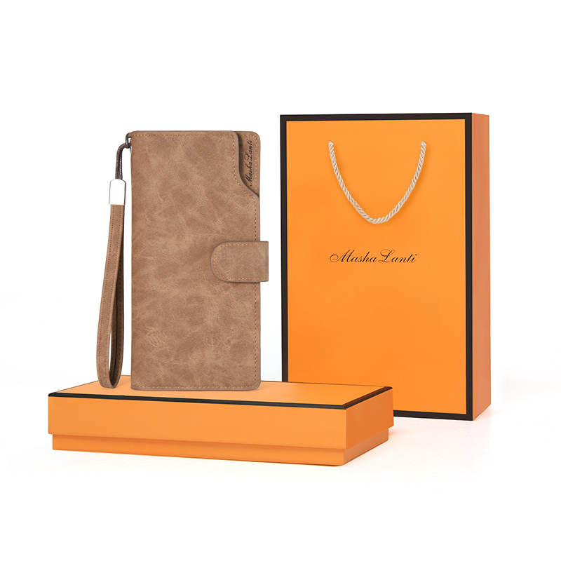MashaLanti PU Material Clutch Coin Purse Card Holder, Wallet Men's Coffee