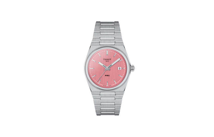 TISSOT PRX Quartz Movement 100m Waterproof Unisex Watch Pink Watch Dial