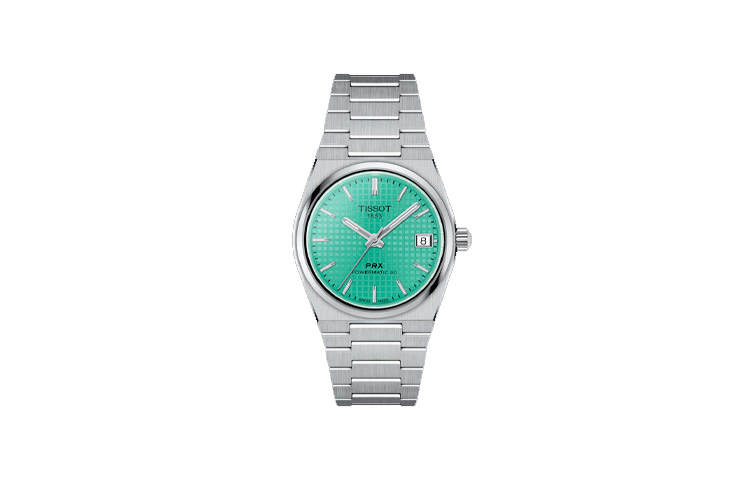 TISSOT Automatic Mechanical Movement 100m Waterproof Unisex Watch 35mm Green Dial Stainless Steel Case