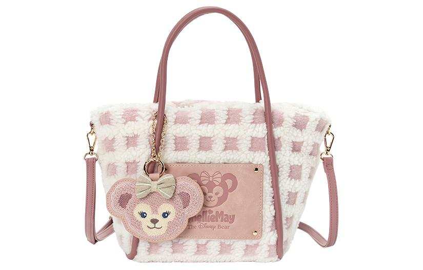 Disney Plush Tote Shoulder Bag, Crossbody Bag, Handbag Women's Pink & White