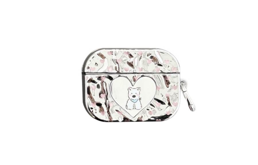 CORBELLATI Compatibility Apple AirPods 1/2/3/Pro 1/2 TPU Electroplated Heart Sunglasses Puppy Headphone Cases