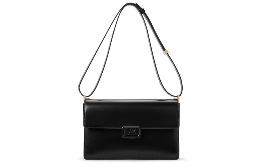 CHARLES&KEITH Cow Leather Crossbody Bags Medium Women's Black/Nude Flesh