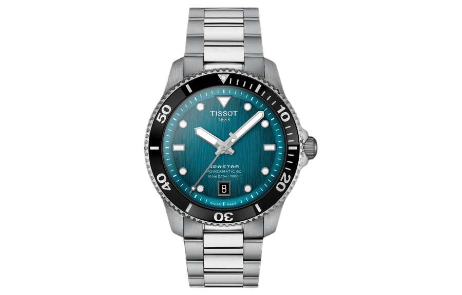 TISSOT Starfish 1000 Collection Automatic Mechanical Movement 300m Waterproof Unisex Watch 40mm Green Dial