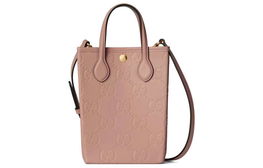GUCCI Leather Shoulder Bag, Crossbody Bag, Handbag Extra Mini Women's Rose Beige