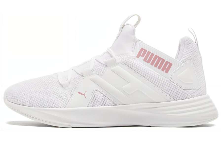 PUMA Fabric Lightweight Low top Casual Running Shoes Women's White Pink