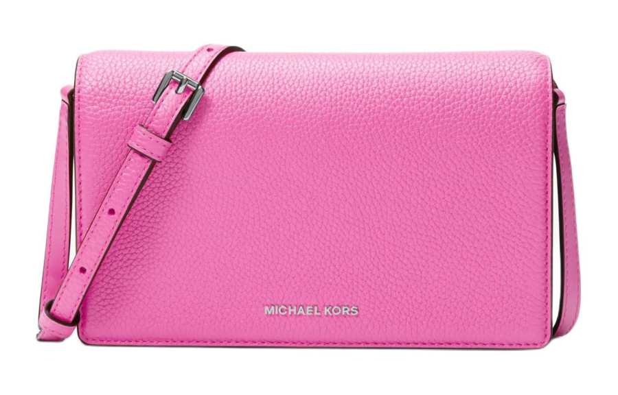 MICHAEL KORS Jet Set Cow Leather Shoulder Bag, Crossbody Bag Medium Women's Magenta