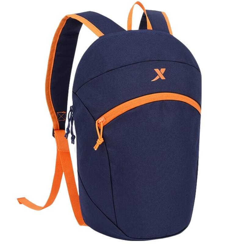 XTEP XTEP Polyester Backpack Regular Men's Navy Blue/Bright Orange