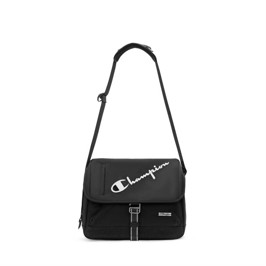 Champion Fabric Messenger Crossbody Bag Unisex Khaki/Black