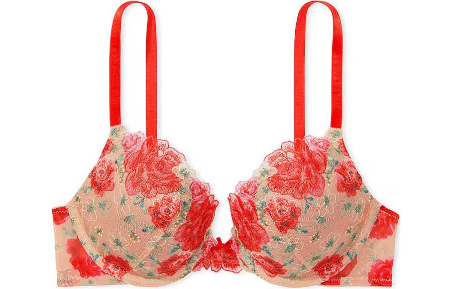 Victoria's Secret Bra Women's Red Print