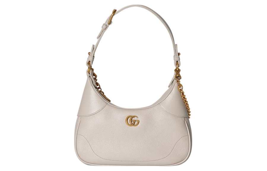 GUCCI Aphrodite Soft Leather Portable Crossbody Bag, Shoulder Bag Women's Light Beige
