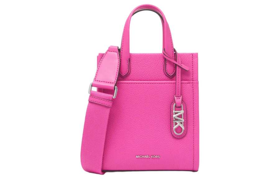 MICHAEL KORS Gigi Cow Leather With Artificial Leather Handbag, Shoulder Bag, Crossbody Bag Extra Small Women's Magenta
