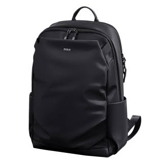 POLO Fabric 17.3 Inches Laptop Bag Backpack Graduation Travel Backpack Men's Backpack Large Men's Black/Gray
