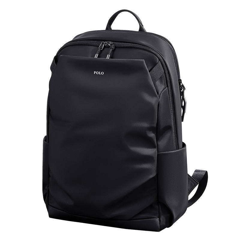 POLO Fabric 17.3 Inches Laptop Bag Backpack Graduation Travel Backpack Men's Backpack Large Men's Black/Gray