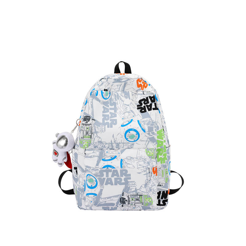 GOX GOX Nylon Carry Backpack Regular Unisex Blue & White/Orange & White/Black