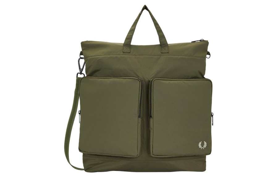 FRED PERRY Polyamide Shoulder Bag, Crossbody Bag, Handbag Men's Green