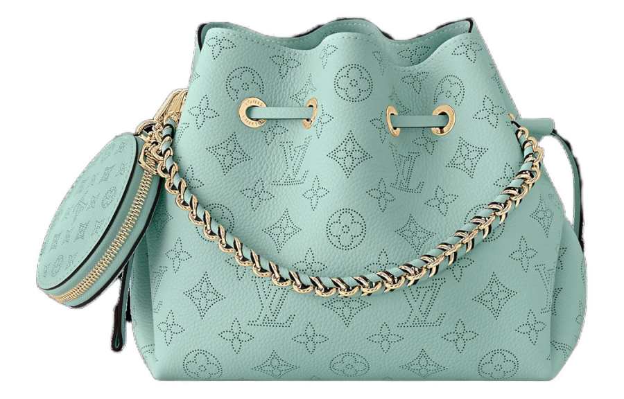 LOUIS VUITTON Bella Cow Leather With Leather Bucket Bag, Shoulder Bag, Crossbody Bag Women's Green