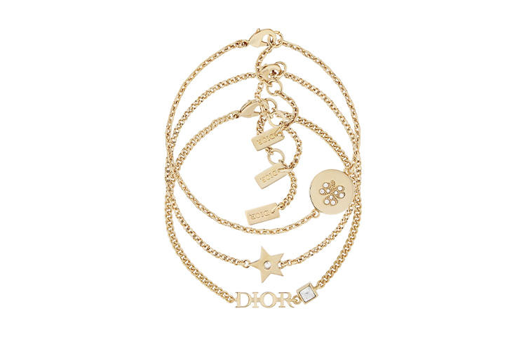 DIOR DIOR Brass Bracelets Women's Gold Set