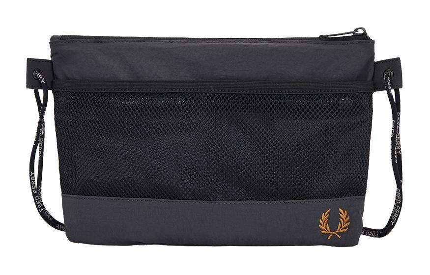 FRED PERRY Polyamide Handbag, Shoulder Bag, Crossbody Bag Men's Gray