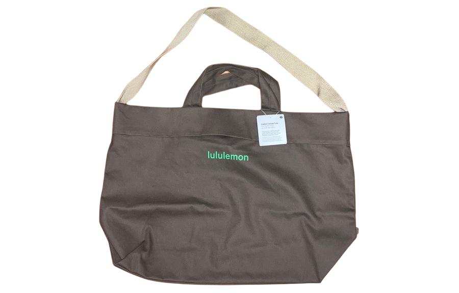 Lululemon Lululemon Canvas Bag, One Shoulder Handbag Unisex Brown
