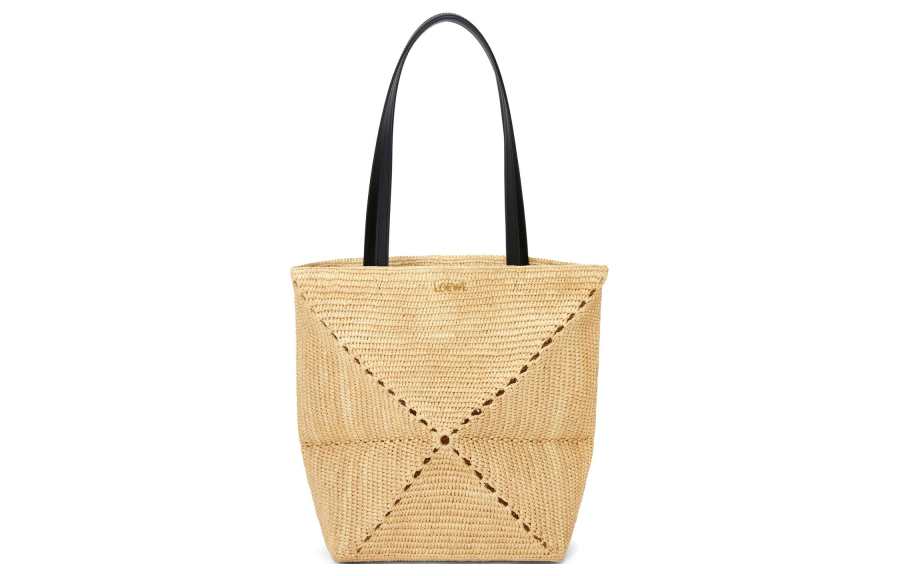 LOEWE Raffia Tote Bag, Shopping Bag, Shoulder Bag, Handbag Women's Natural