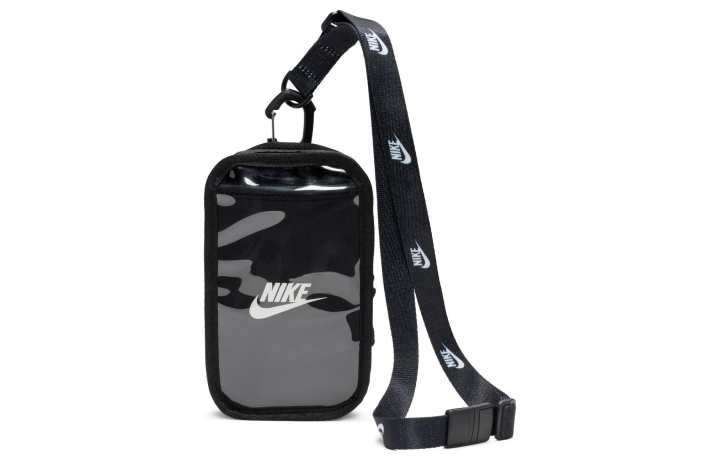 Nike Nike Club Polyester Polyurethane One Shoulder Crossbody Cell Phone Pouch Regular Unisex Black