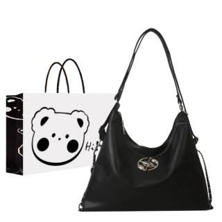 NX DOUGHNUT Pu Shoulder Bag Women's White/Silver/Black/Brown