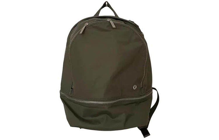 Lululemon Lululemon City Adventurer Polyester Backpack Mini Unisex Green Gray