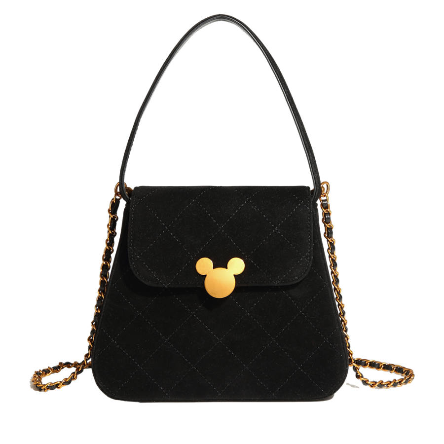 Disney Mickey Mouse Pu Small Scented Sachet, Crossbody Bag, One Shoulder Handbag Regular Women's Black