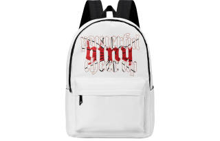HINY Polyester Backpack Unisex White