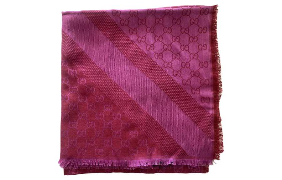 GUCCI Knit Scarves Women's Rose Red