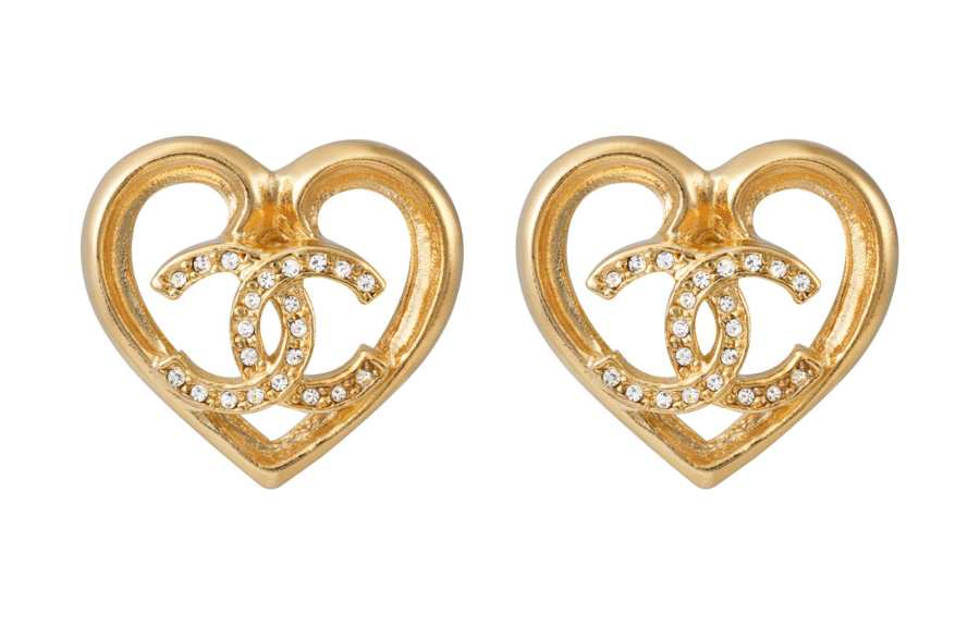 CHANEL CHANEL Metal Stud Earrings Women's